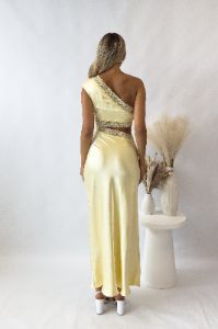 Evelyn Maxi Dress - Butter sold by Kameli Boutique