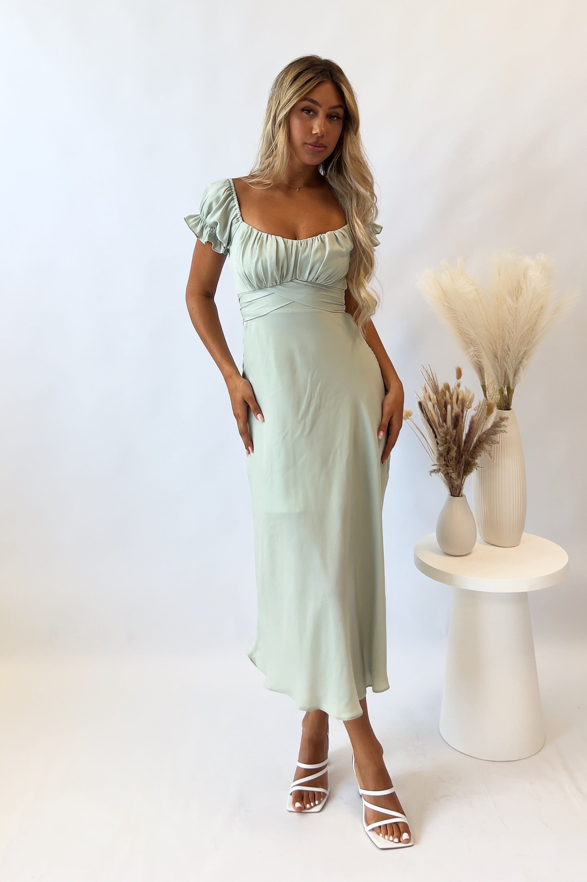 Ellison Midi Dress - Pistachio sold by Kameli Boutique product image thumbnail 4