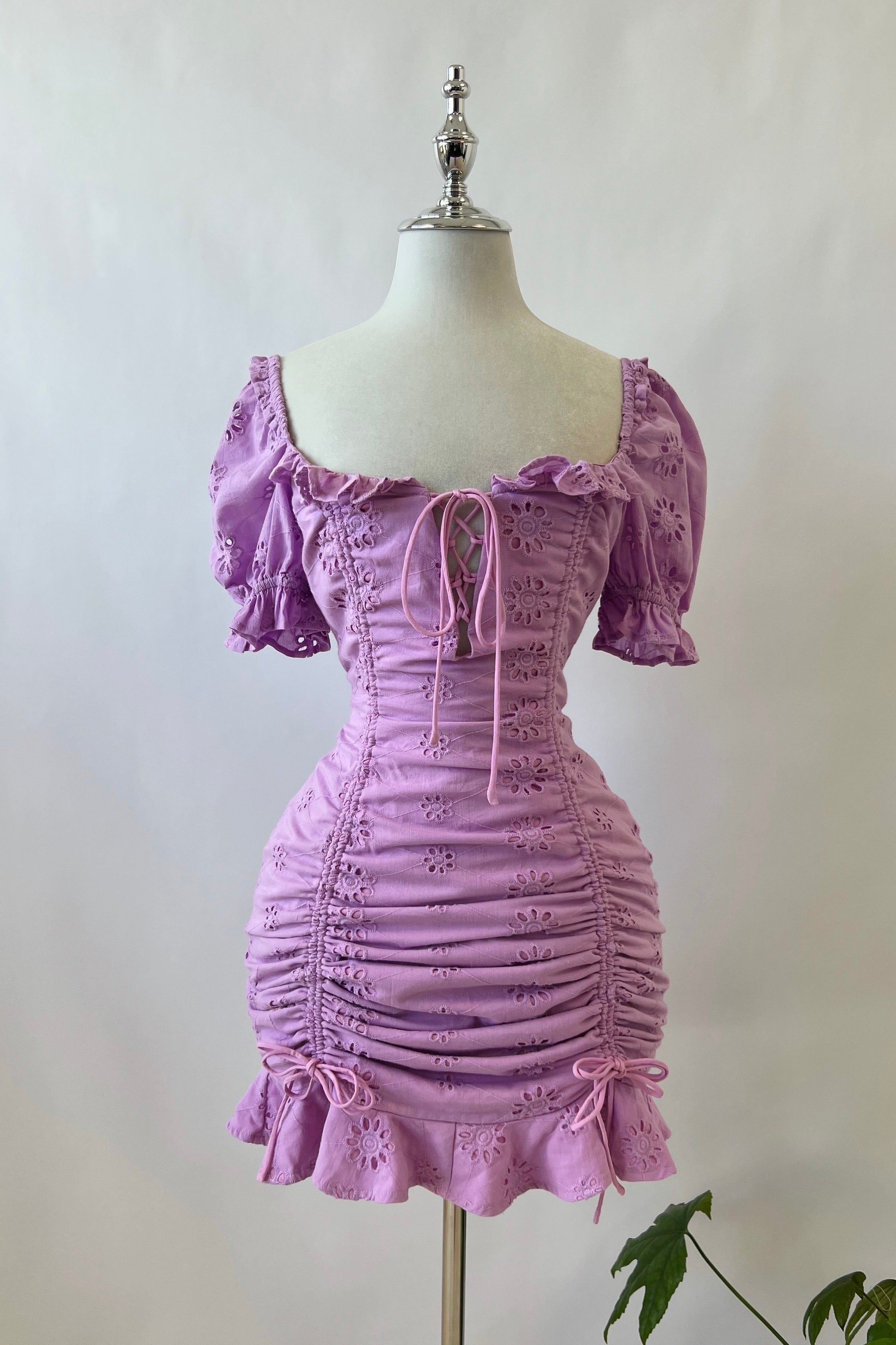 Amelia Floral Mini Dress - Purple sold by Kameli Boutique