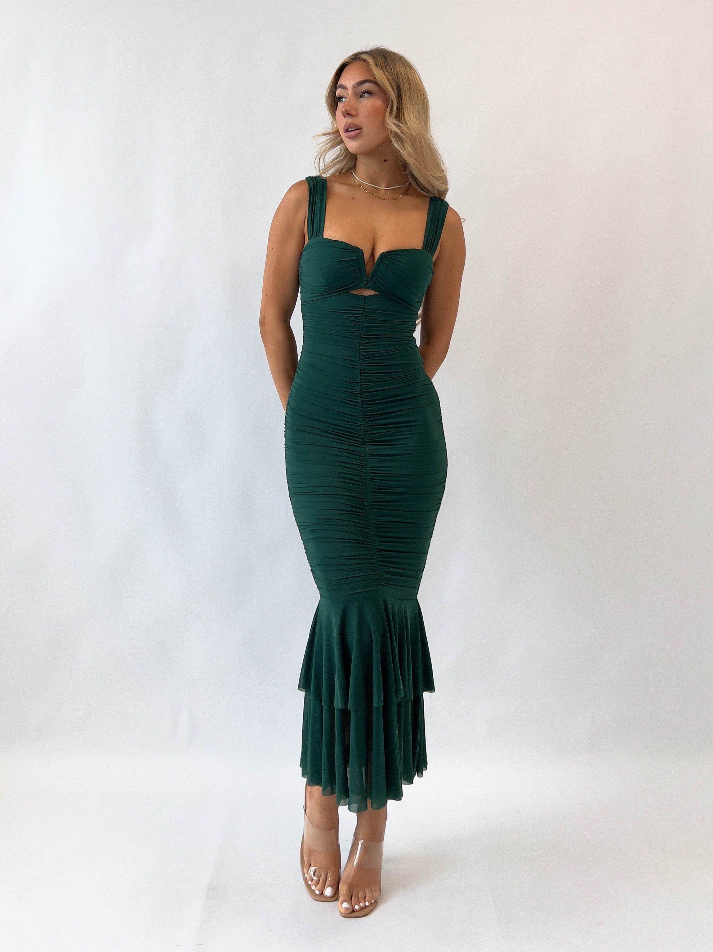 Presley Midi Dress - Green sold by Kameli Boutique product image thumbnail 2