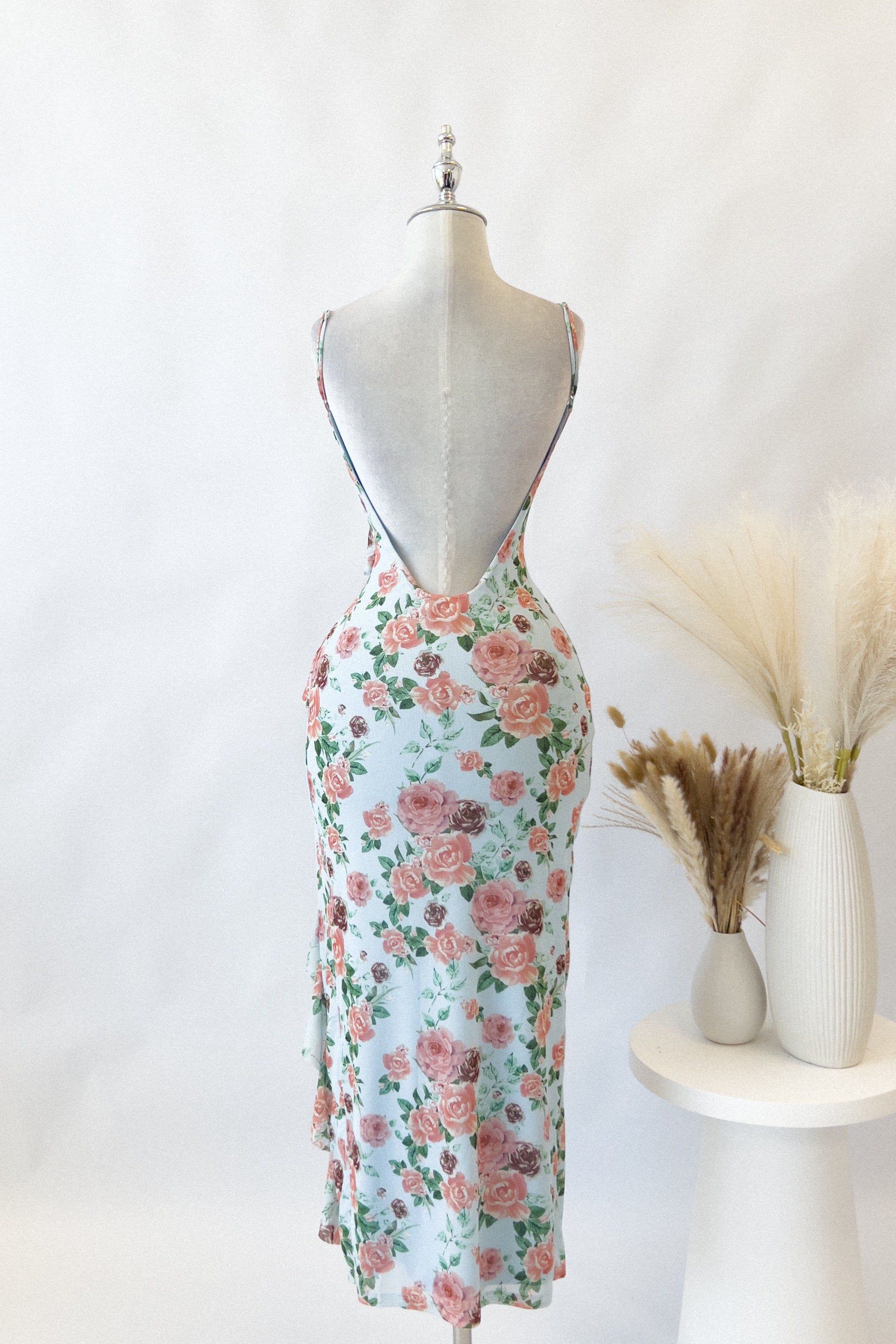 Maya Floral Midi Dress - Blue sold by Kameli Boutique product image thumbnail 3