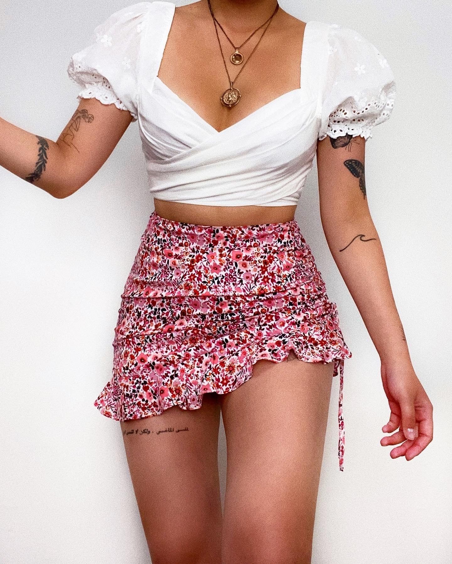 Coachella Mini Skirt - Pink sold by Kameli Boutique product image thumbnail 4