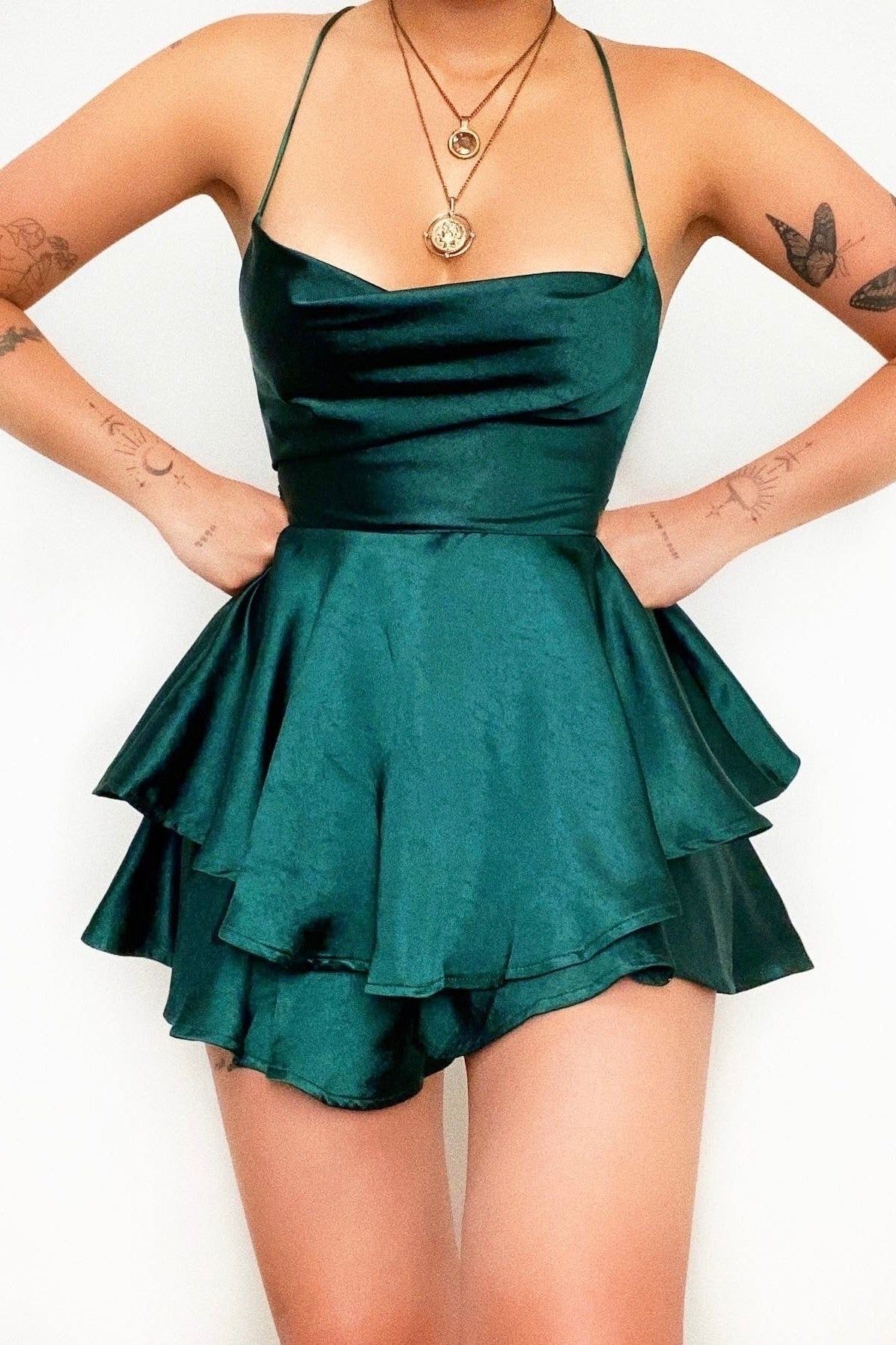 Ruby Playsuit - Green sold by Kameli Boutique
