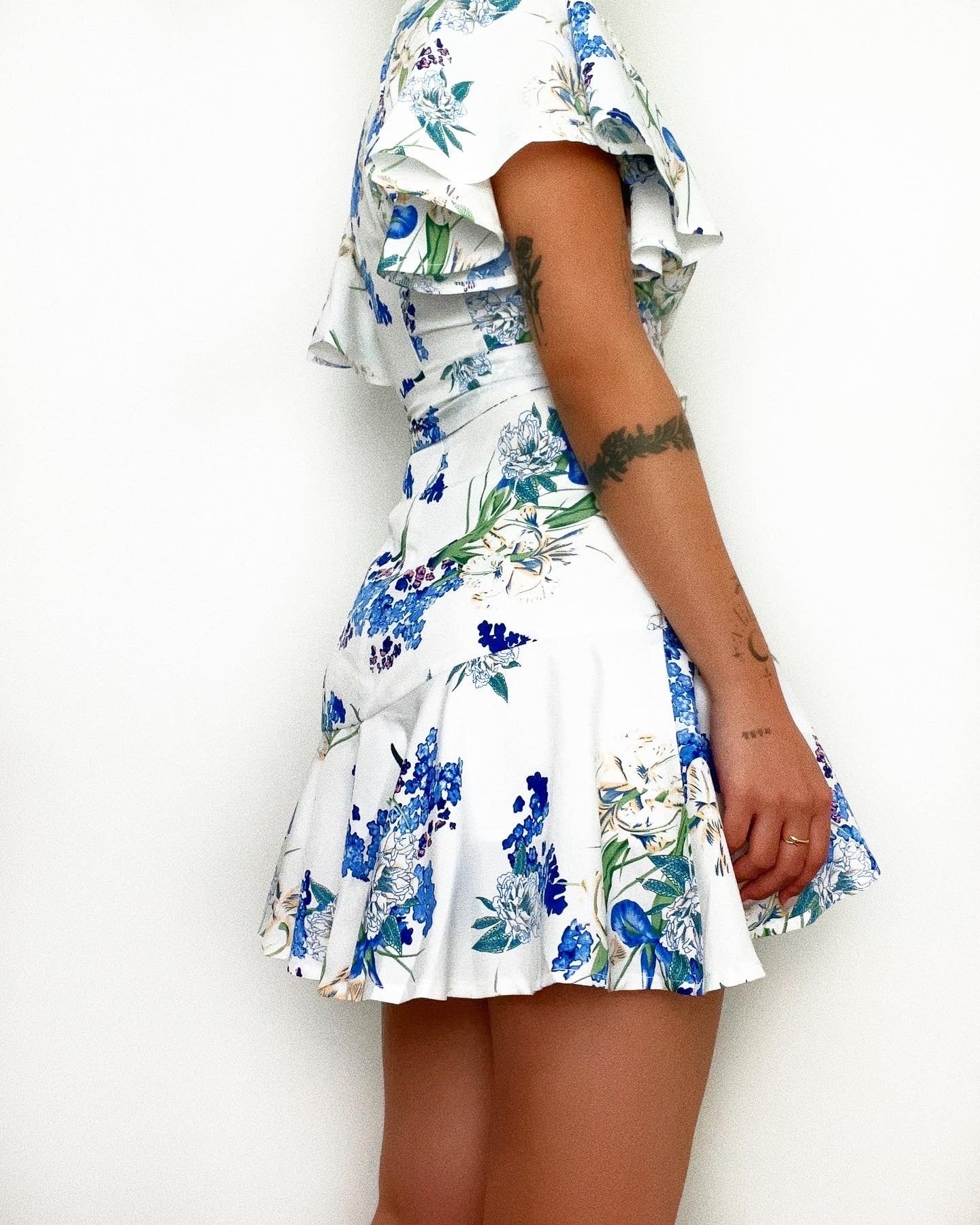Santorini Floral Mini Dress sold by Kameli Boutique product image thumbnail 3
