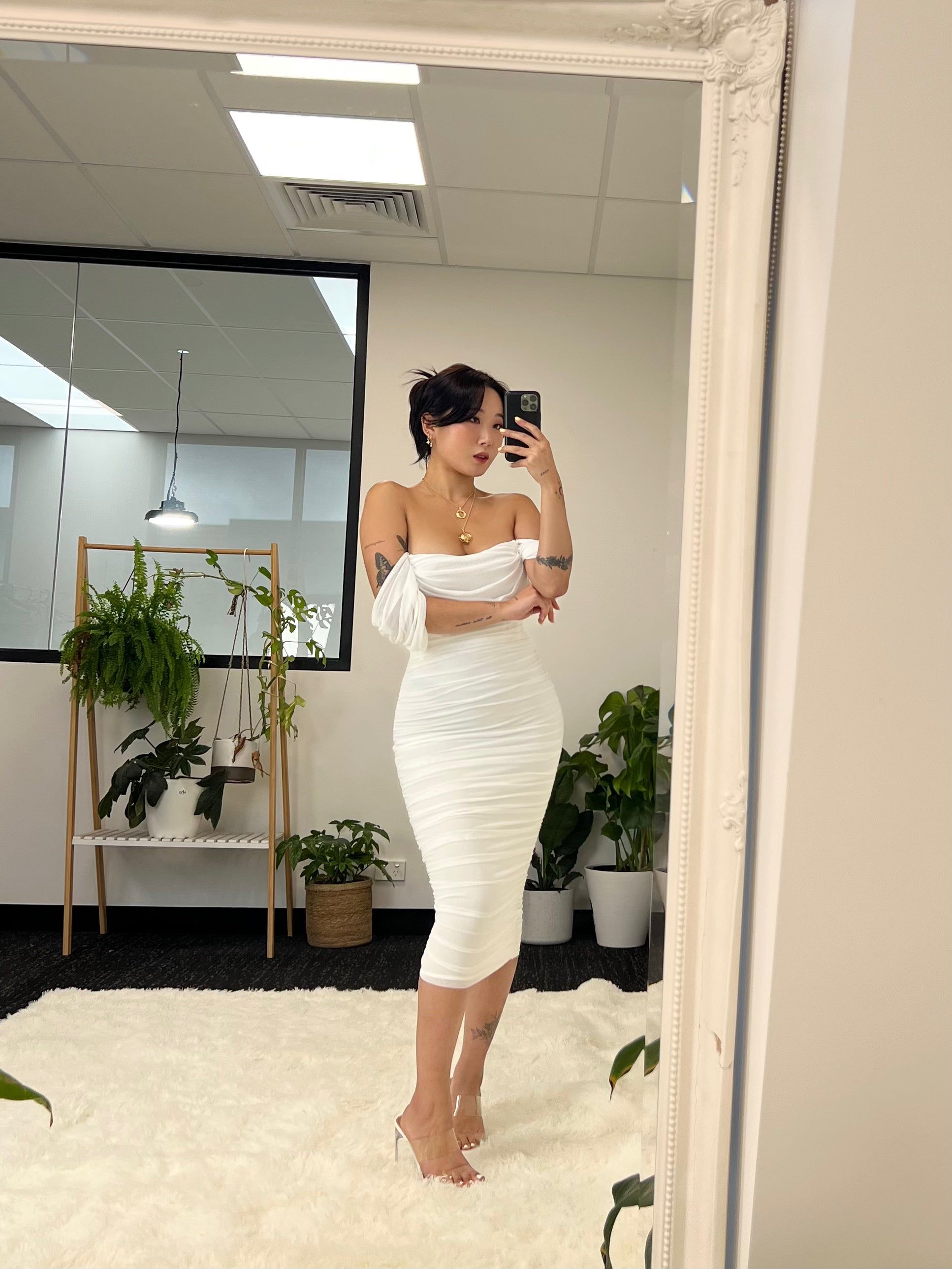 Tilly Midi Dress - White sold by Kameli Boutique product image thumbnail 3