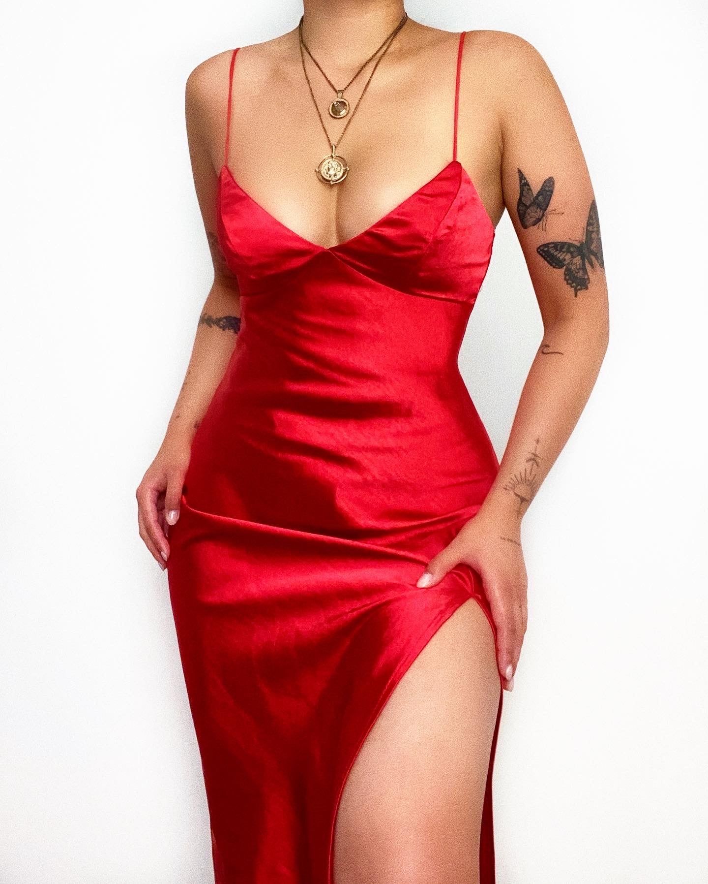 Rumours Midi Dress - Red sold by Kameli Boutique product image thumbnail 2