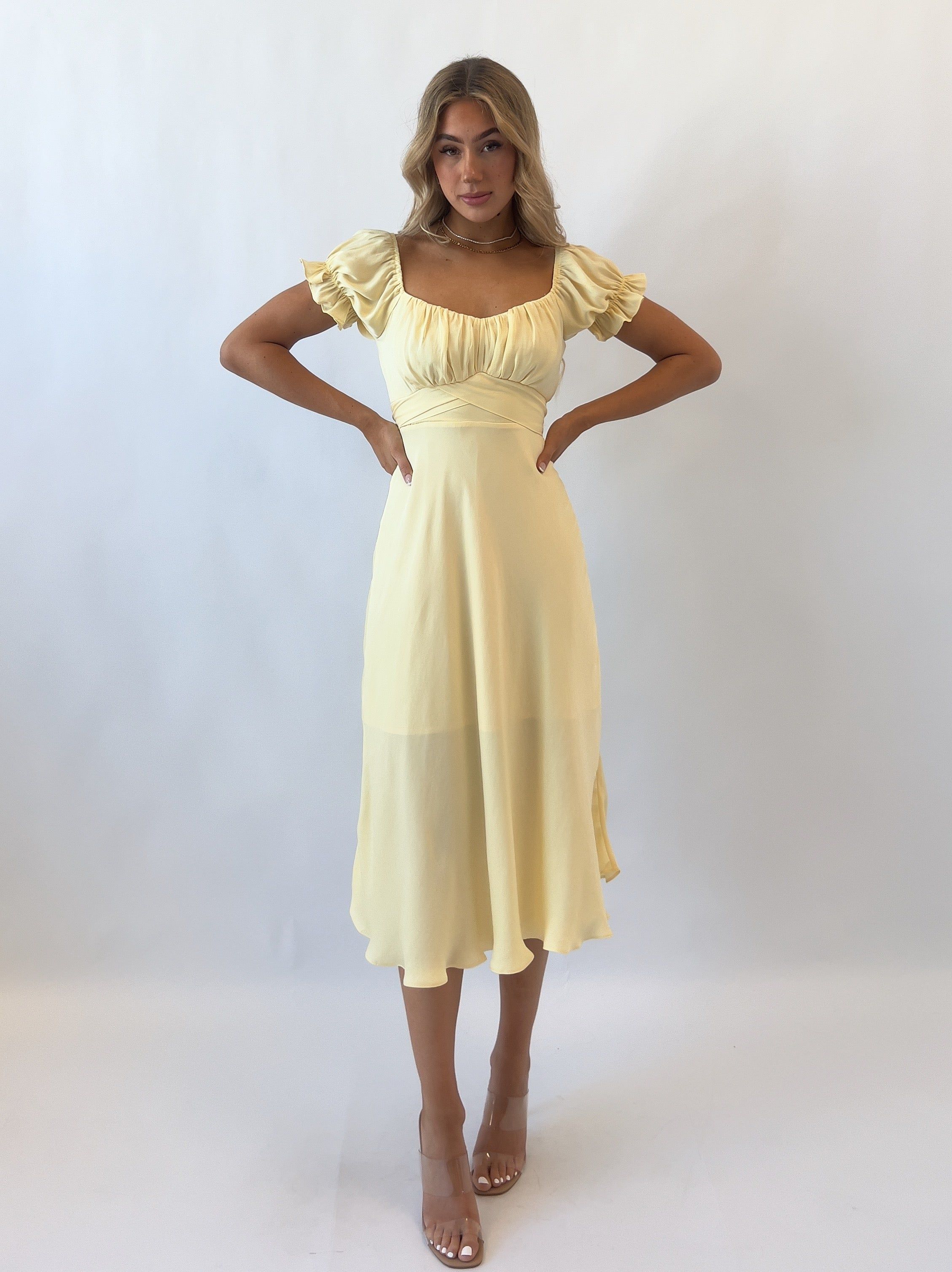 Ellison Midi Dress - Yellow sold by Kameli Boutique product image thumbnail 4