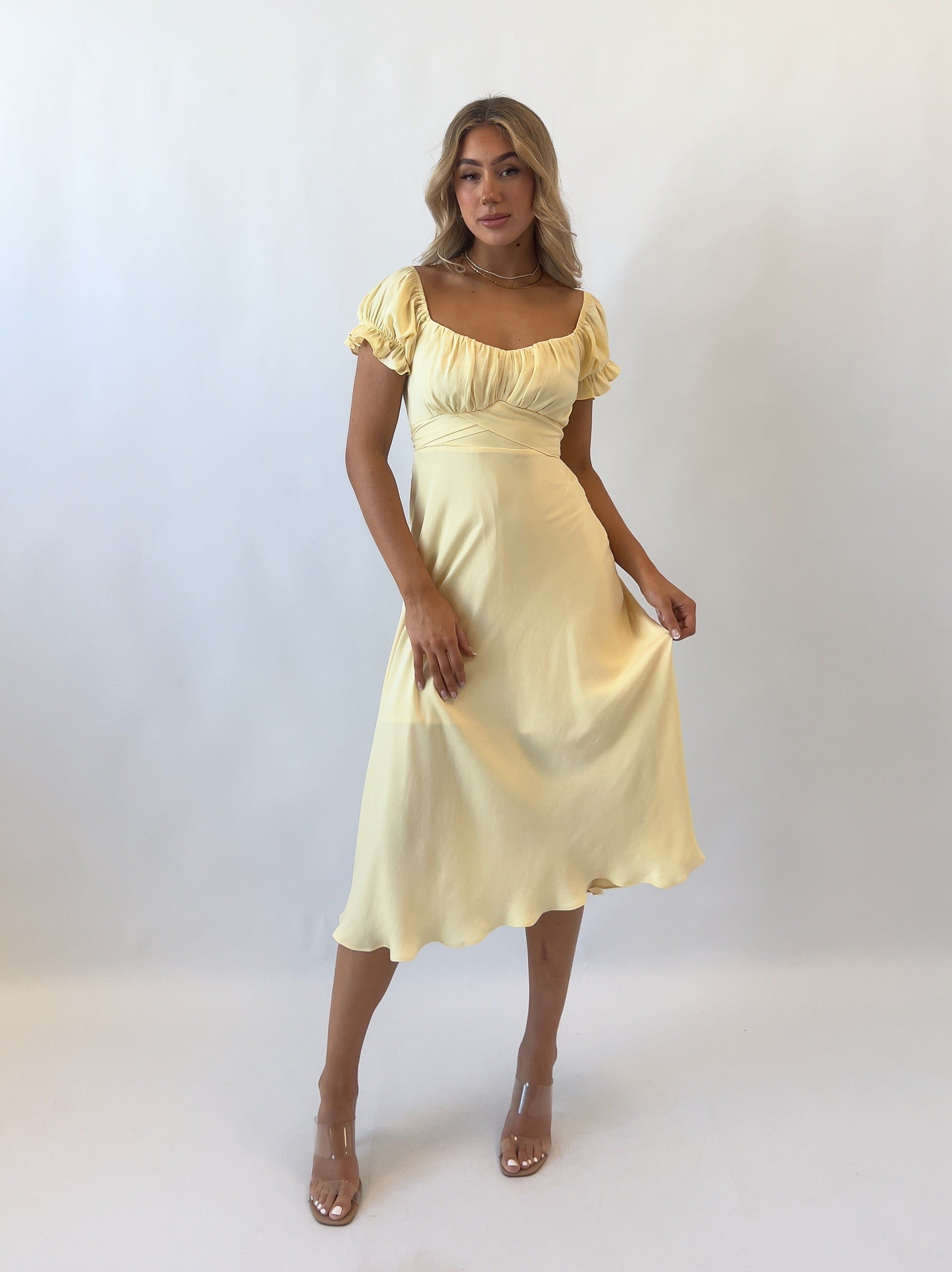Ellison Midi Dress - Yellow sold by Kameli Boutique product image thumbnail 3