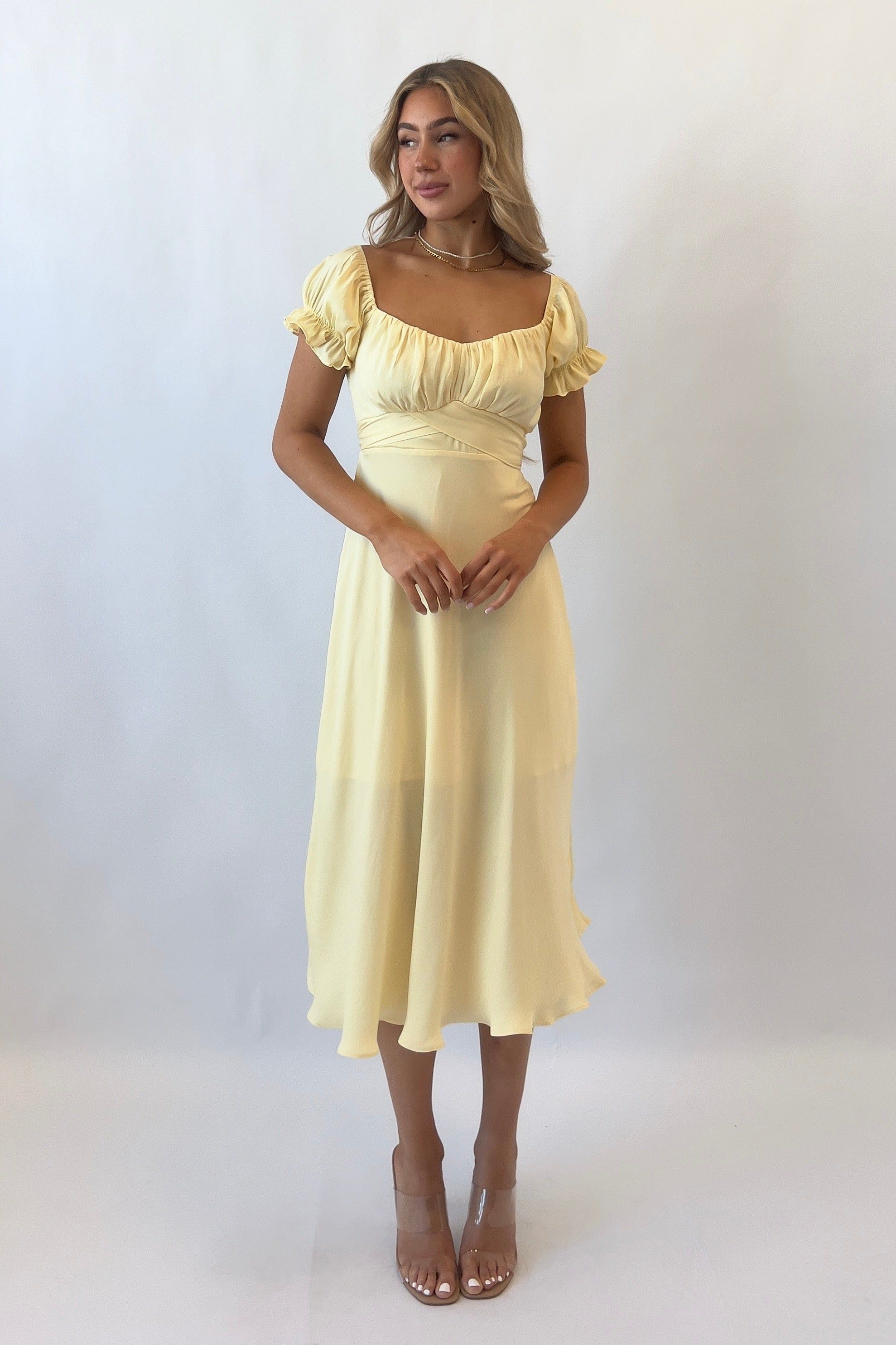 Ellison Midi Dress - Yellow sold by Kameli Boutique product image thumbnail 2