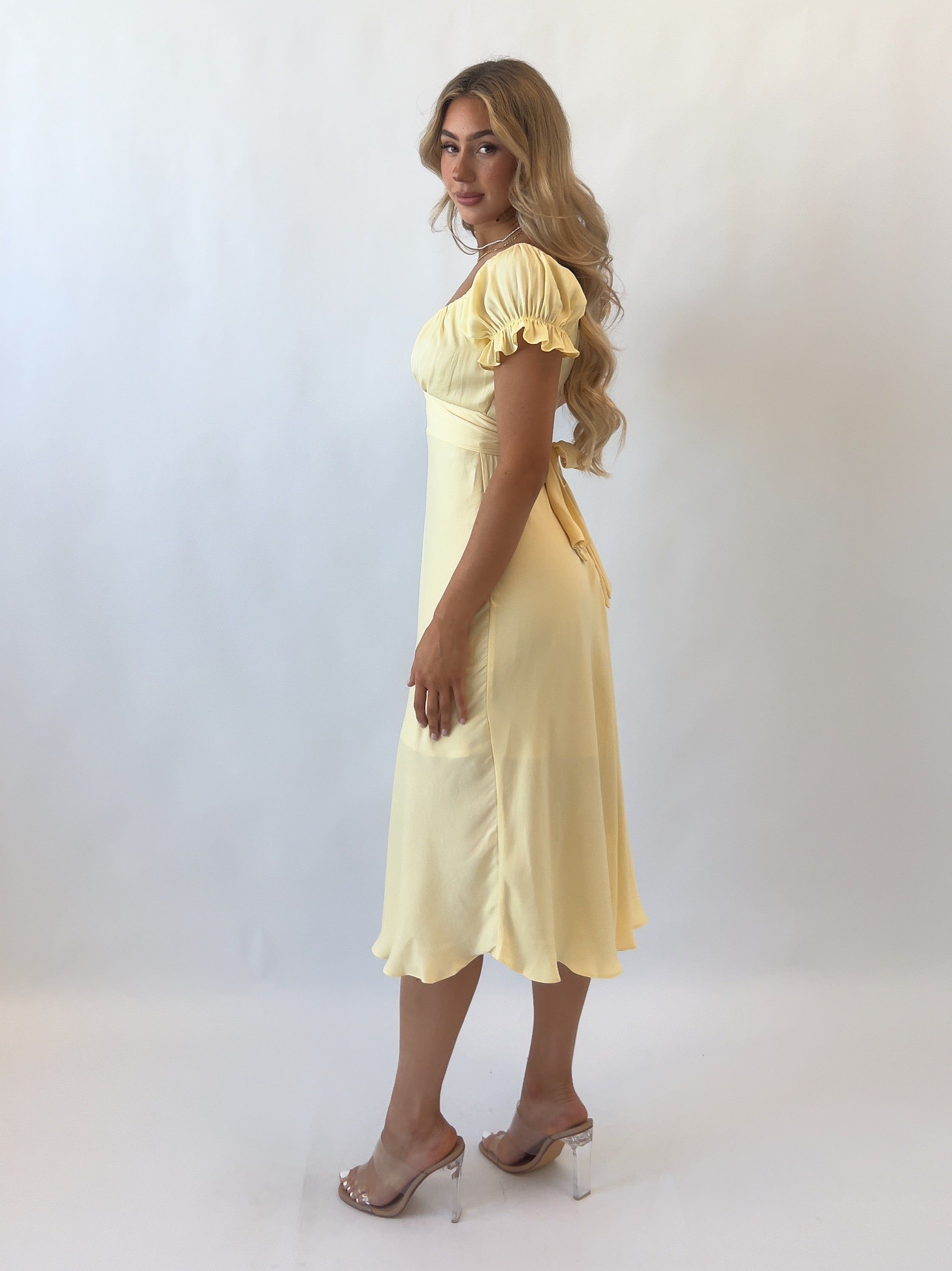 Ellison Midi Dress - Yellow sold by Kameli Boutique product image thumbnail 5