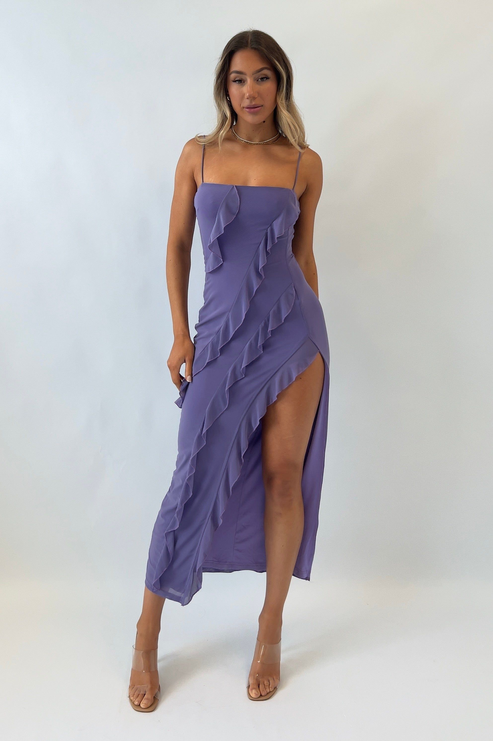 Taiya Midi Dress - Mauve sold by Kameli Boutique