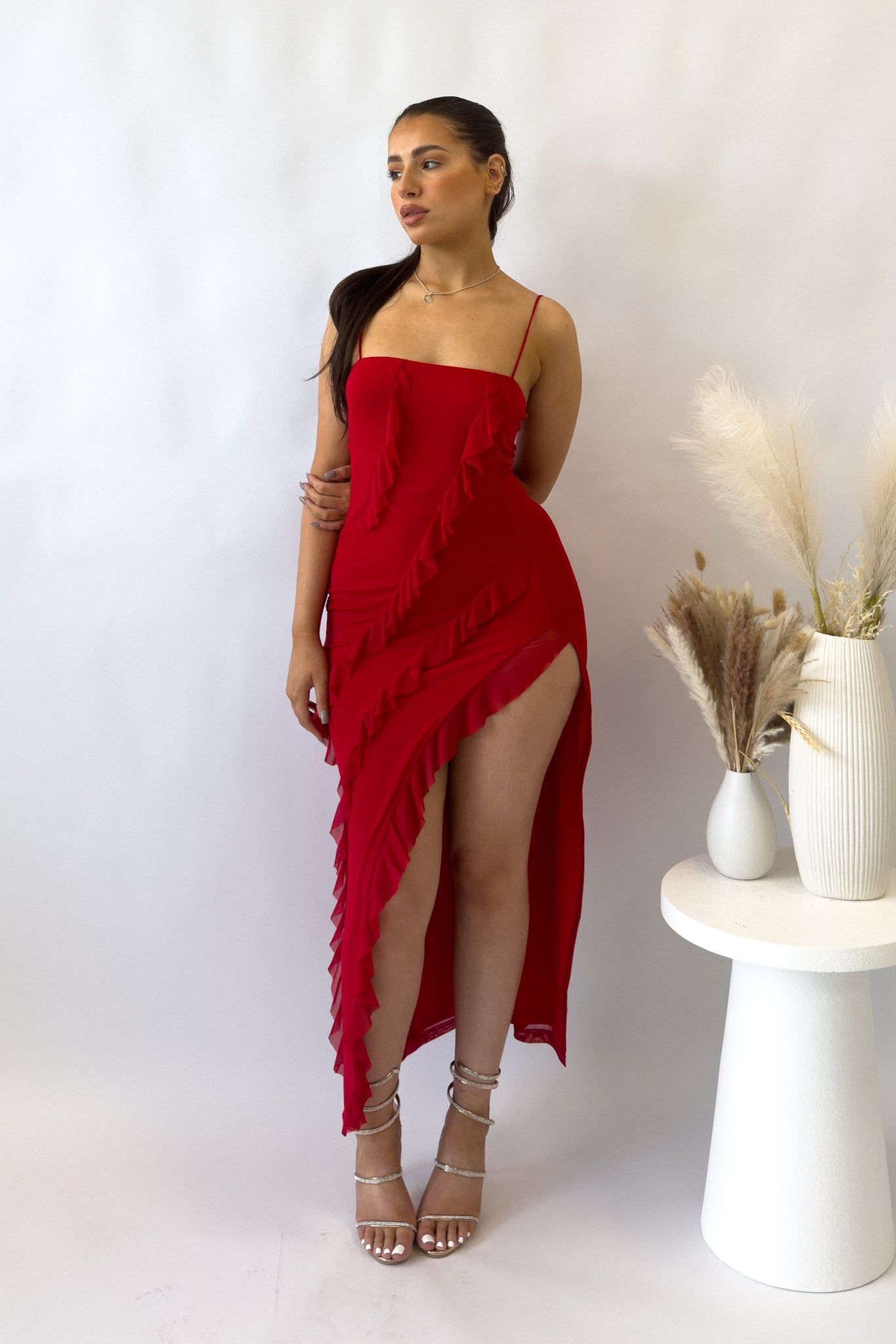 Greta Midi Dress - Red sold by Kameli Boutique product image thumbnail 5