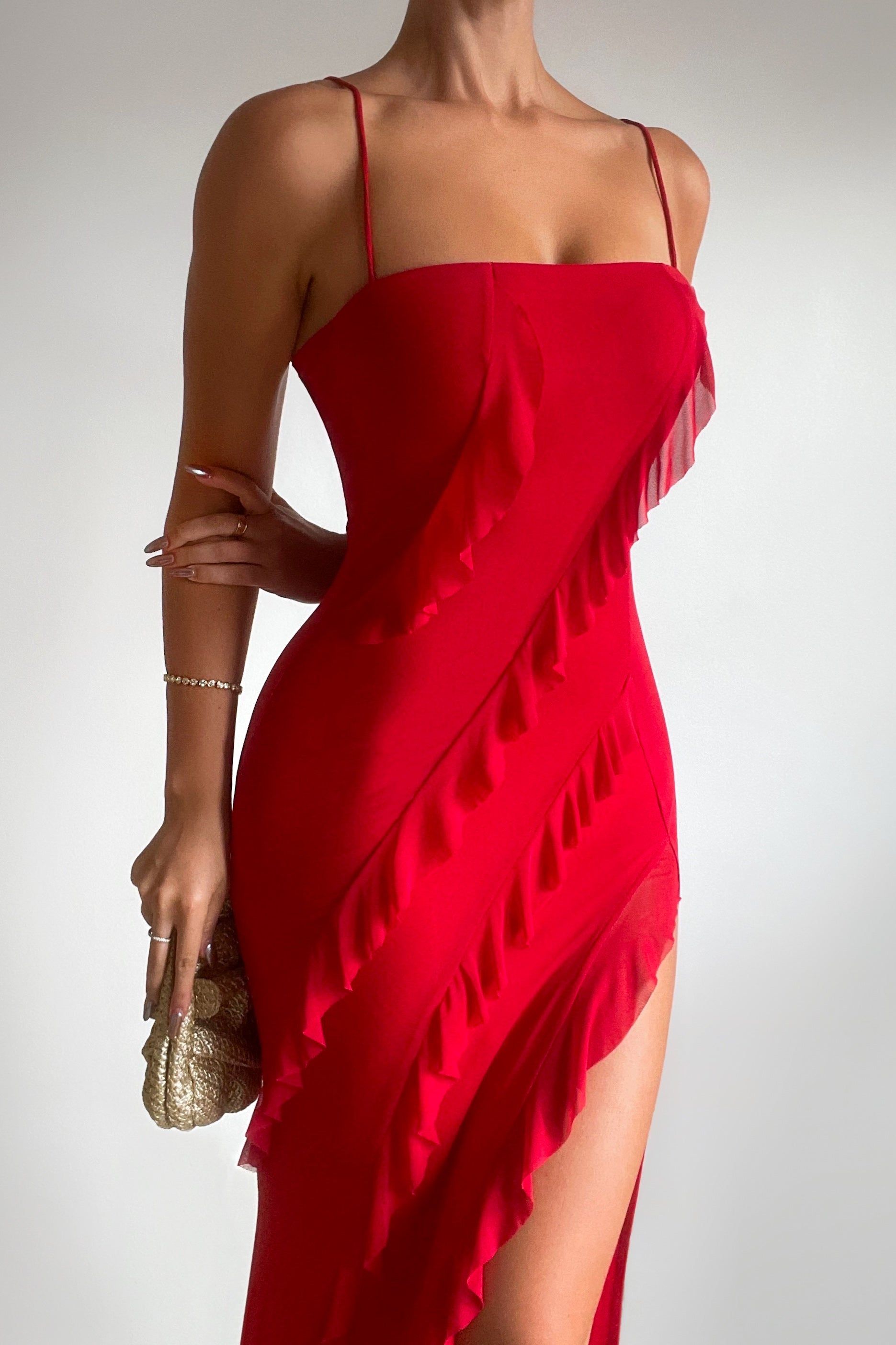 Greta Midi Dress - Red sold by Kameli Boutique product image thumbnail 4