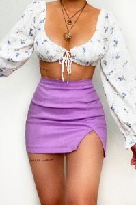 Callie Mini Skirt - Lilac sold by Kameli Boutique
