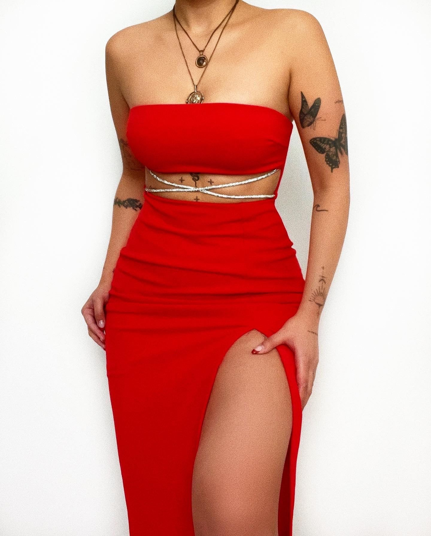 Reign Midi Dress - Red sold by Kameli Boutique product image thumbnail 2