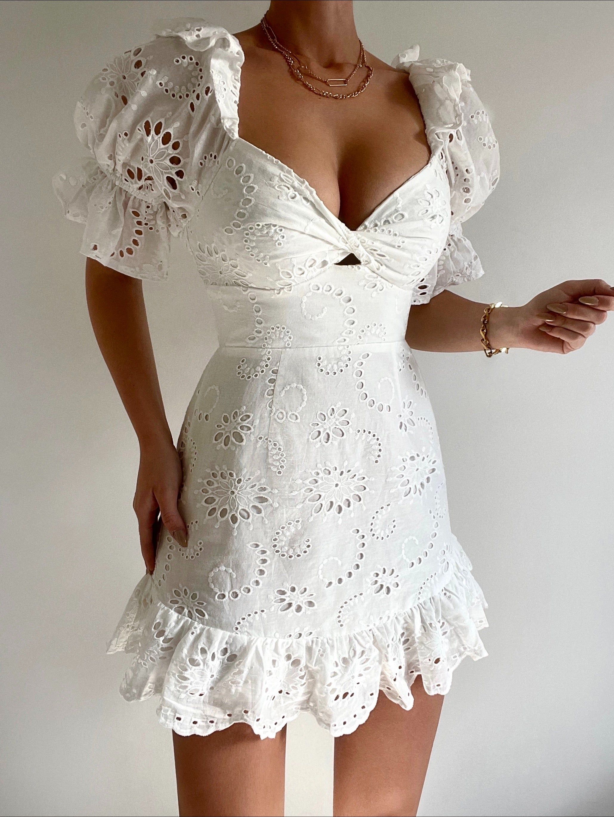 Daley Mini Dress - White sold by Kameli Boutique product image thumbnail 2