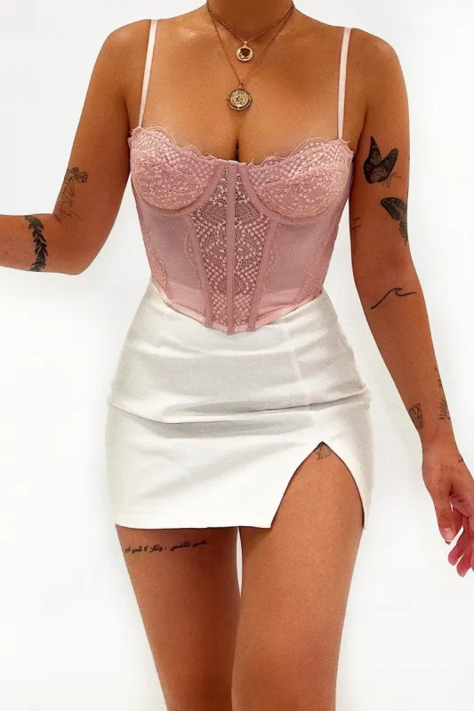 Ellie Corset Top - Dusty Pink sold by Kameli Boutique