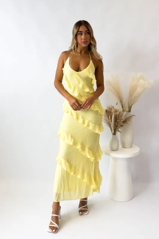 Ella Midi Dress - Yellow sold by Kameli Boutique