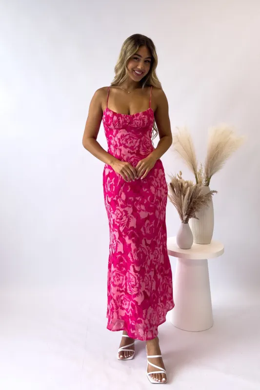 Mia Floral Midi Dress sold by Kameli Boutique