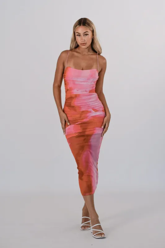Callie Midi Dress - Pink sold by Kameli Boutique