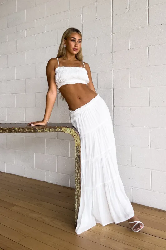 Nia Maxi Skirt - Whte sold by Kameli Boutique