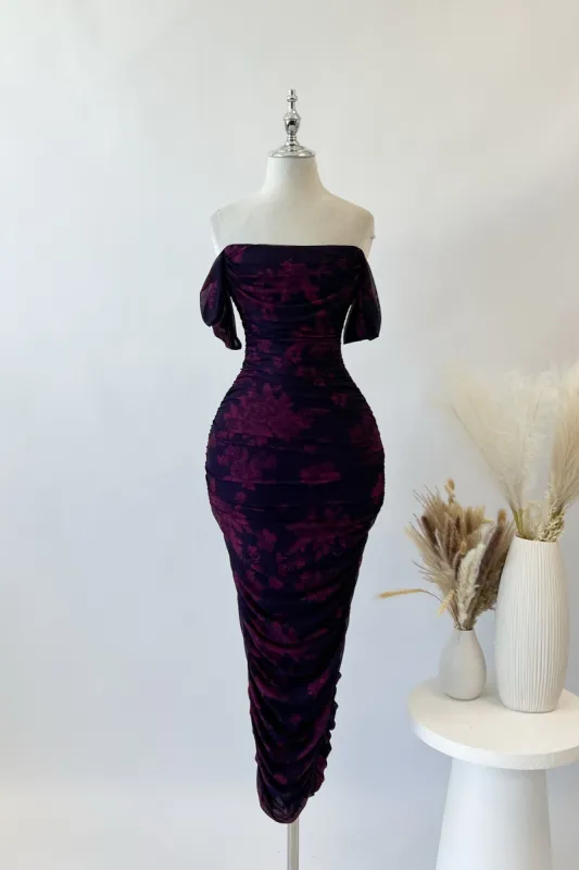 Aster Floral Maxi Dress - Grape (PRE-ORDER) sold by Kameli Boutique