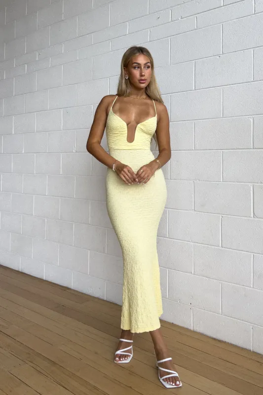 Magnificence Maxi Dress - Lemon sold by Kameli Boutique