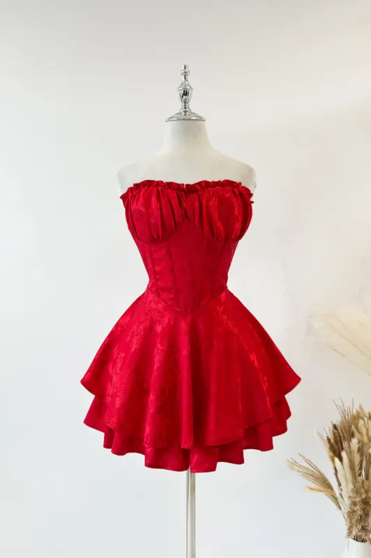 Tinlee Floral Playsuit - Red (PRE-ORDER) sold by Kameli Boutique