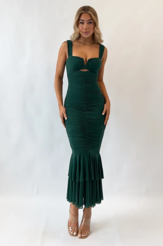 Presley Midi Dress - Green sold by Kameli Boutique
