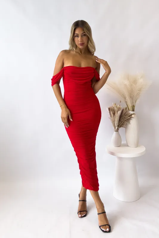 Regan Maxi Dress - Red sold by Kameli Boutique