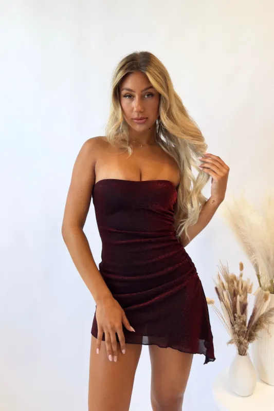 Ariellah Mini Dress - Red sold by Kameli Boutique