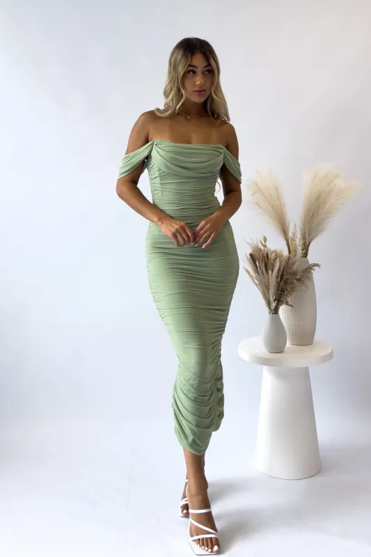 Regan Maxi Dress - Sage sold by Kameli Boutique