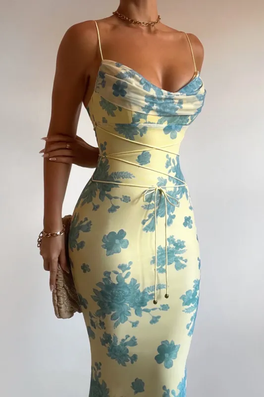 Blossom Maxi Dress - Yellow sold by Kameli Boutique