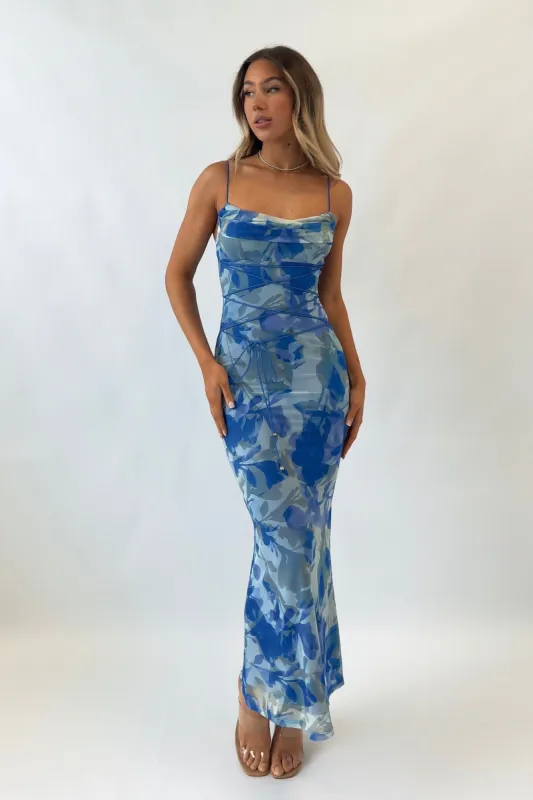 Blossom Maxi Dress - Blue sold by Kameli Boutique