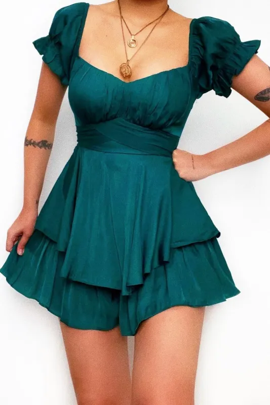 Auffie Playsuit - Green sold by Kameli Boutique