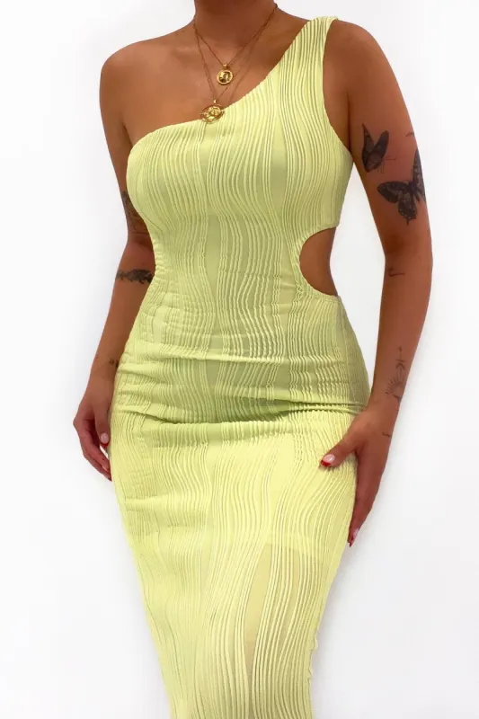 Klara Midi Dress - Lime sold by Kameli Boutique