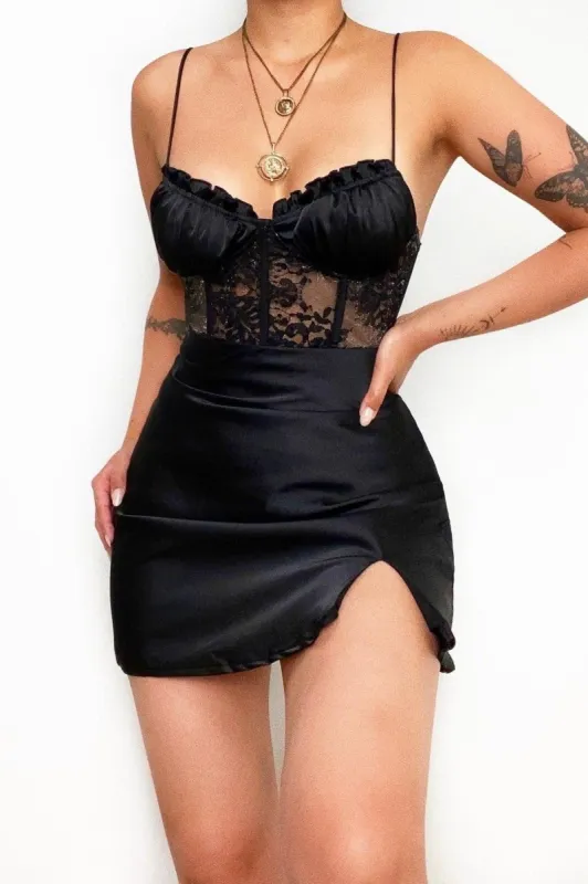 Olivia Mini Dress - Black sold by Kameli Boutique