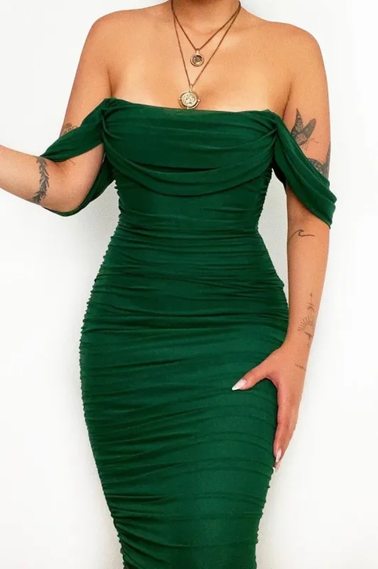 Tilly Midi Dress - Green sold by Kameli Boutique