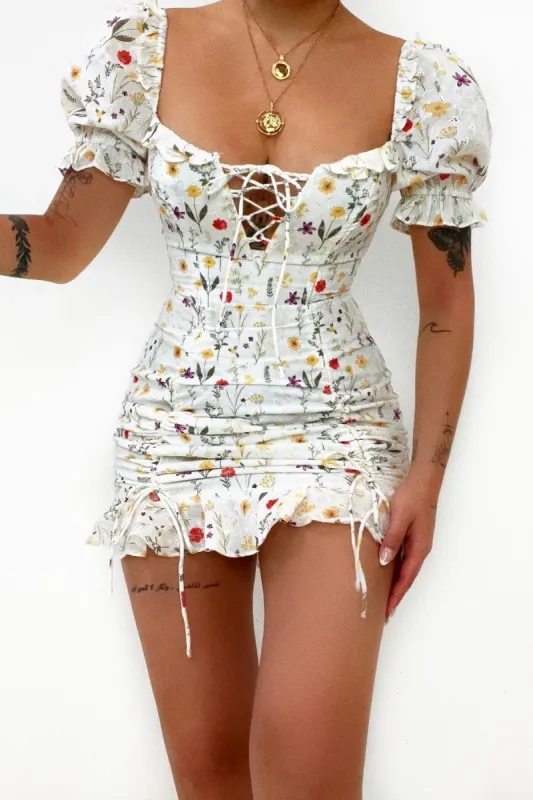 Mika Floral Mini Dress sold by Kameli Boutique