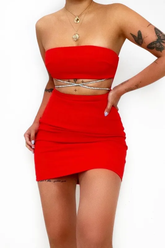 Reign Mini Dress - Red sold by Kameli Boutique