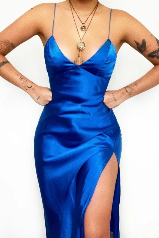 Rumours Midi Dress - Blue sold by Kameli Boutique