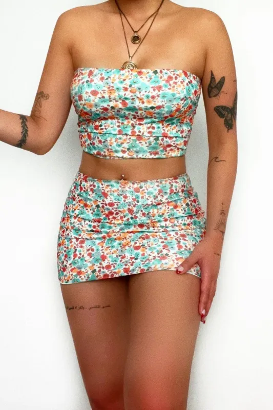 Nancy Low Rise Skirt - Mint sold by Kameli Boutique