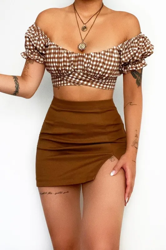 Poppy Top - Brown sold by Kameli Boutique