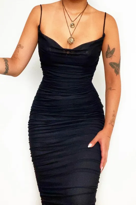 Callan Midi Dress - Black sold by Kameli Boutique