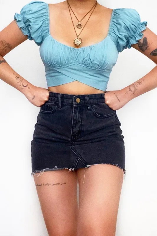Otto Crop Top - Turquoise sold by Kameli Boutique