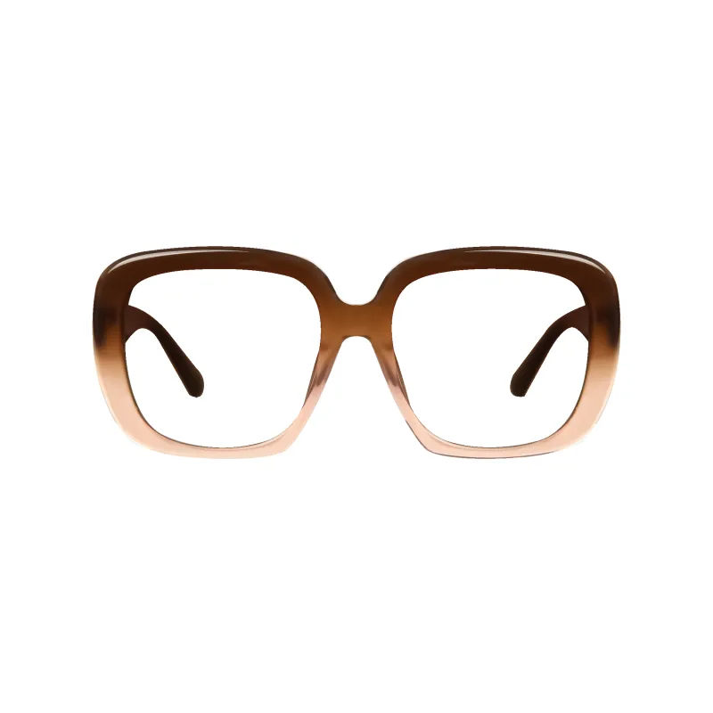 Amelia Milky Brown Gradient Frame Glasses made by Dima Eyewear