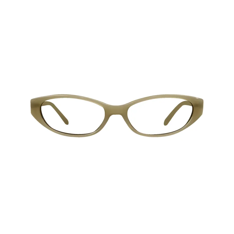 Sammi Milky Light Olive Frame Glasses made by Dima Eyewear