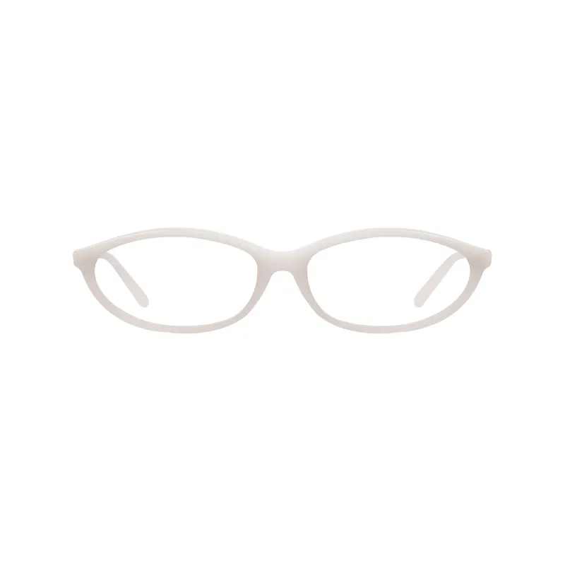 Dina Milky White Frame Glasses made by Dima Eyewear