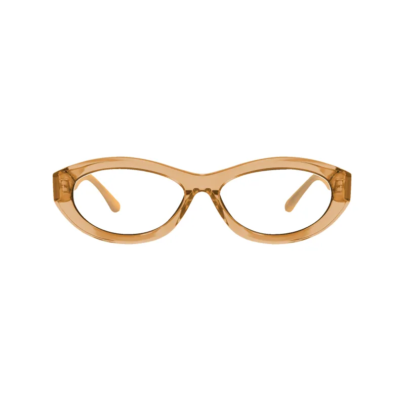 Audra Crystal Brown Frame Glasses made by Dima Eyewear