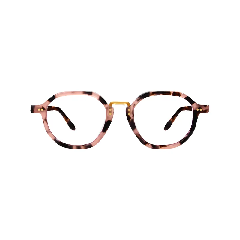 Luxis Pink Tortoise Frame Glasses made by Dima Eyewear